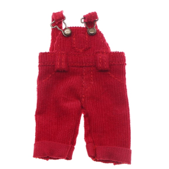 Child Safe Toy Doll Overalls Dolls Clothing Machine Washable Fabric Suspenders Pants For Miniature Figurine Doll Display