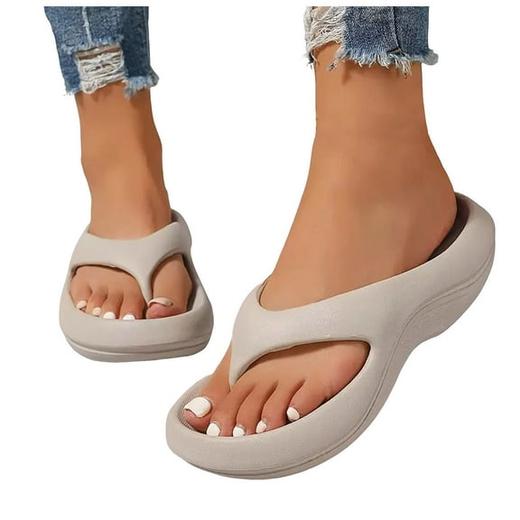 Mostsola Flip Flops for Women Lightweight Cloud Slides Arch Support Slip on Beach Shoes Slippers