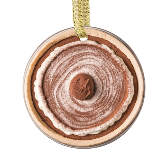 Tiramisu Cream Dessert Italian Cuisine Sweet Treat Food Lovers Foodie Novelty Holiday Christmas Ornament Xmas Tree Gift (Flat Design Printed on Ceramic, NOT 3D)