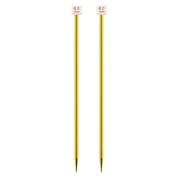 Color Random Knitting Needles Sweater Portable Aluminum Weaving Needle DIY Crafting Needleworking Equipment Household Supplies 6.0mm