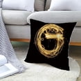 thumbnail image 5 of Fundas de almohada de terciopelo suave de 18 x 18, serie de 26 letras inglesas, fundas de almohada cuadradas, funda de almohada con cierre de cremallera, protector de almohada negro, 5 of 5