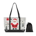 thumbnail image 7 of FORMRS Laptop Tote Bag for Women with 15.6" Computer Compartments Handbag, Gray Christmas Santa, 7 of 7