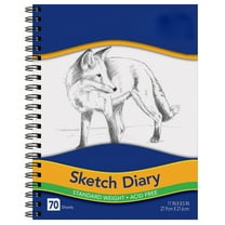 Spiral Bound Sketchbook, 11x8.5 Inch White Drawing Pad, 70 Sheets Acid Free Paper for Artists, Students, Classroom Studio Art Supplies