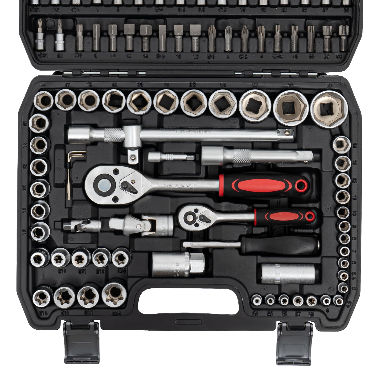 Extending Ratchet Set - 1/4in, 3/8in & 1/2in Dr | 72 Tooth Quick Relea