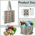 thumbnail image 2 of Bohemian Sketch Style Canvas Shopping Bag – Earthy Rustic Reusable Tote, 2 of 6