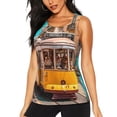 thumbnail image 1 of Balery Modern Urban Monkey Camiseta sin mangas estampada ligera para mujer, tops de entrenamiento sin mangas, camisetas de yoga transpirables de secado rápido.-Small, 1 of 7