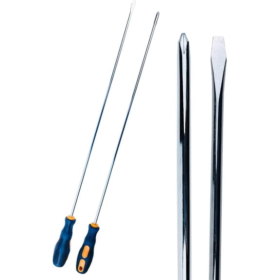 ARTESIA TOOL - 24" Long 2 Pc Extra Long Screwdriver Set w/ 20" Shank  Phillips & Slotted Tips  Because Screwdriver Size Matters