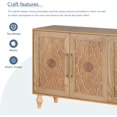 thumbnail image 3 of Grande Armoire de Rangement avec Poignée en Métal Adaptée pour Salon, Cuisine, Entrée (Bois Naturel), Armoires, 3 of 8