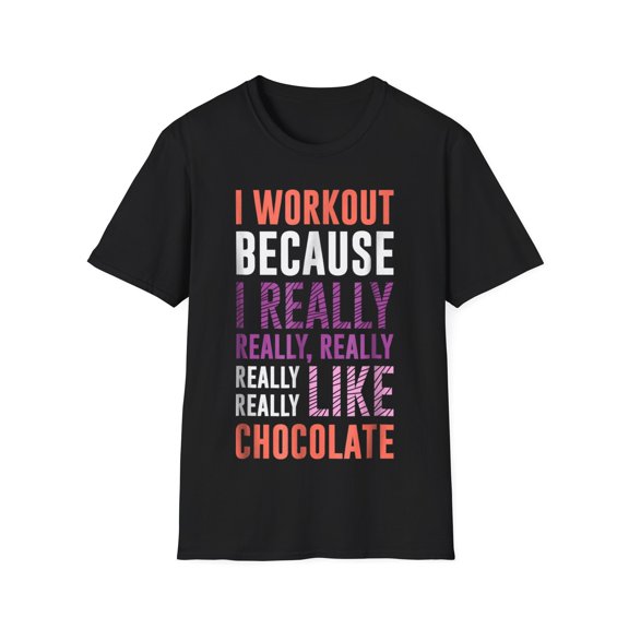 Funny Workout Really Like Chocolate Graphic Exercise Gym Rat