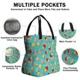 thumbnail image 3 of Pioneer Flower Floral Print Pattern Drawstring Lunch Bag Women - Drawstring Lunch Bag Insulated for Work Office - Stain-Resistant Large Lunchbags for Women with Multi-Pockets, 3 of 6