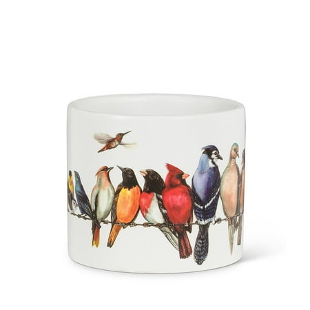 Set of 2 Small Birds on Wire Planter