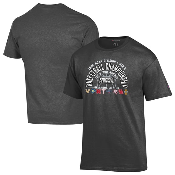 Unisex Champion Gray NCAA 2026 March Madness Oklahoma City T-Shirt