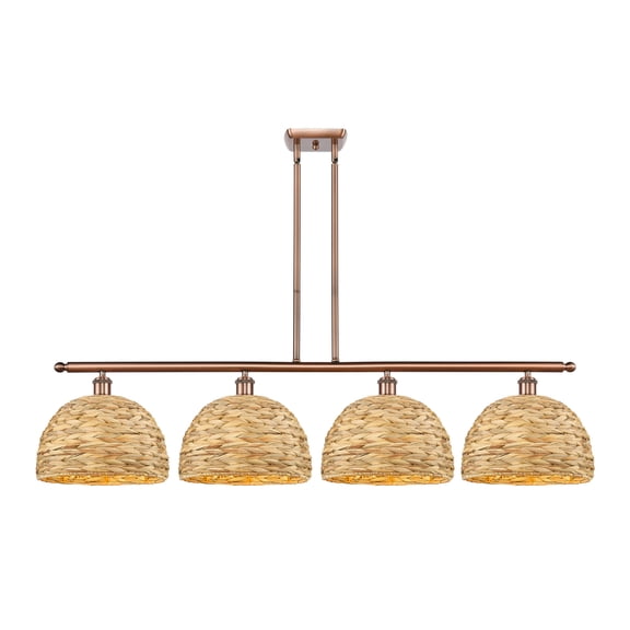 Innovations Lighting 516-4I-12-50 Woven Rattan Linear Woven Rattan 4 Light 50" Wide Linear