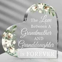 Grandma Gift Grandma Birthday Gift Acrylic Heart Shape Grandma Sign from Granddaughter Grandson Thoughtful Grandmother Gift Ideas(Granddaughter)