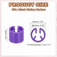thumbnail image 2 of Uxcell Clothes Hanger Marker Blank Plastic Garment Tags Size Hanger Markers for Garment Color Coding Snap Labels Accessories Dark Purple, 2 of 7