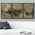 thumbnail image 2 of wall26 Framed Canvas Print Wall Art Set Brown &amp; Gray Grunge Paint Strokes Abstract Shapes Illustrations Modern Art Bohemian Multicolor Ultra for Living Room, Bedroom, Office - 24"x36"x3, 2 of 5