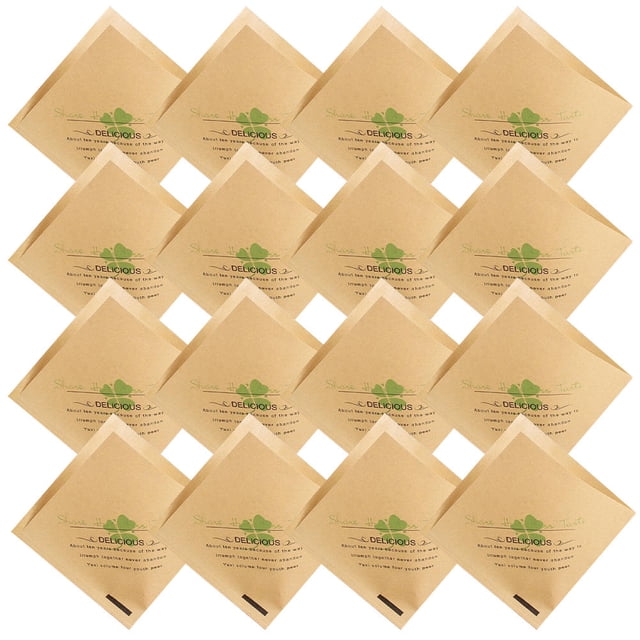 FUTUREORYY 500Pcs Multi Function Kraft Paper Bags for Festival Candy Snack and Fried Food Packaging