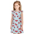 thumbnail image 1 of Fotbe Watermelon Vestido de Dormir para Niñas de 3 a 10 Años, Mangas Cortas, Estilo Princesa, Pijama Camisón con Mangas Voladas-Small, 1 of 6