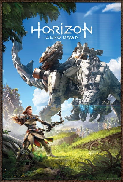 Horizon Zero Dawn Framed Gaming Poster Print Game Cover Key Art Size 24 X 36 Walmart Com