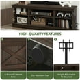 thumbnail image 5 of Uforic Farmhouse TV Stand with Mount for 60/65/70 inch TVs, Entertainment Center, Height Adjustable, Walnut, 5 of 6
