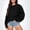 Black, variant on Solid Hoodies For Women Drop Shoulder Comfy Women'S Hoodies And Sweatshirts Casual Loose Roomy Sweatshirt For Women Womens Clothes Clearance