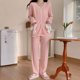 thumbnail image 5 of Conjunto de ropa de dormir de algodón para mujer, pijama de manga larga y pantalones, cárdigan, estilo informal, se puede usar al aire libre, Primavera, 5 of 5