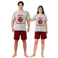 thumbnail image 2 of LuLiaMenton Matching Couples Christmas Pajamas Merry Cruisemas Plaid Short Sleeve Shorts Set, 2 of 5