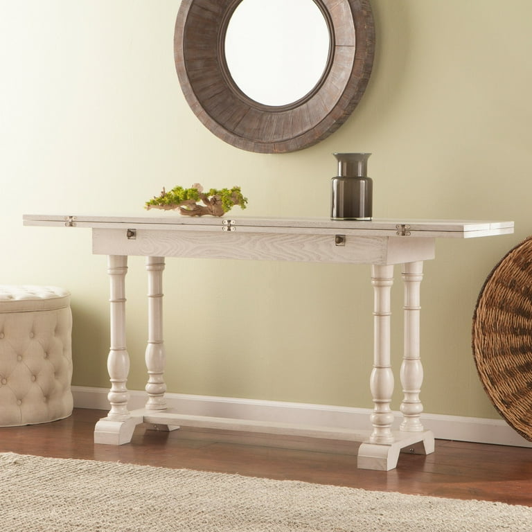 SEI Furniture Edenderry Farmhouse Folding Console Dining Table