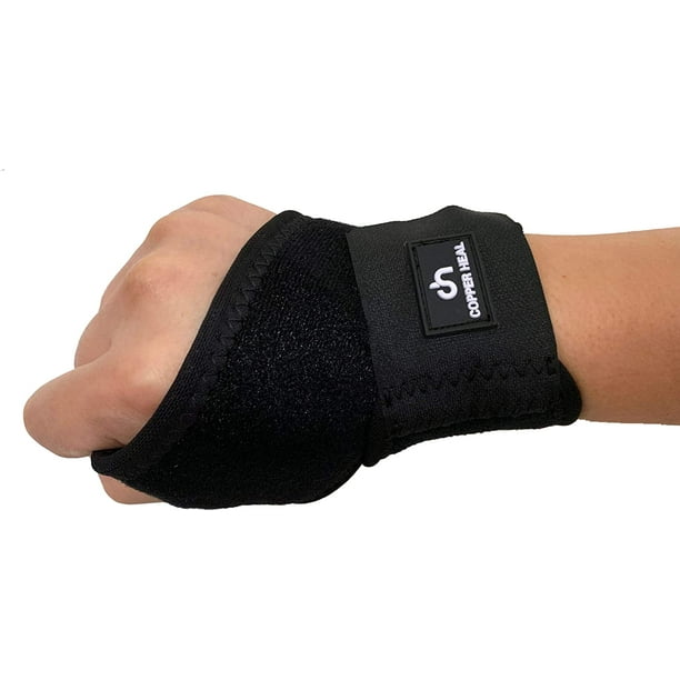 COPPER HEAL Adjustable Wrist Support Brace - Suitable for Both Right & Left  Hands Strap Short Sleeves Wraps Medical Recovery Pain Relief 