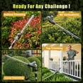 thumbnail image 6 of Vipuse Pole Hedge Trimmer Cordless, Electric Bush Trimmer Tool with 21" Dual-Action Blade, Detachable Telescoping Pole, 4.0Ah Battery, Powerful Branches Cutter for Tree & Shrubs Pruning, 6 of 11