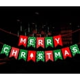 thumbnail image 5 of Banderín navideño rojo y verde, decoraciones navideñas colgantes ensambladas para fiesta de Navidad Suministros Hogar Chimenea Pared, 5 of 5