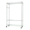 thumbnail image 1 of TRINITY EcoStorage 3-Tier Rolling Garment Rack | 48”W x 18”D x 75.5”H | Chrome, 1 of 6