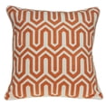 thumbnail image 1 of Parkland Collection PILA11026P Machu Orange & White Square Transitional Pillow Cover with Poly Insert - 20 x 20 x 7 in., 1 of 2