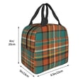 thumbnail image 3 of Fotbe colorful plaid Bolsa Térmica con Estampado y Forro de Aluminio Grueso Bolsa de Almuerzo con Bolsillo Frontal para Hombres y Mujeres, Ideal para Trabajo, Escuela, 3 of 8