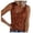Khaki, variant on Women's Casual V-Neck Sleeveless Button-Down Blouse Undershirt T-Shirt