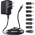 thumbnail image 1 of wqlpp-UL Adaptateur d'Alimentation 5V 1A avec 8 Embouts, AC 100V-240V à DC 5 Volt 1Amp 0.5A 5W 6 Pieds Long Cordon d'Alimentation de Remplacement pour Caméra de Sécurité Moniteur Bébé Routeur Haut-Parleur Boîtier TV Raspberry Pi, 1 of 4