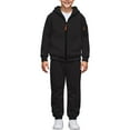 thumbnail image 4 of OGLCCG Boys 2 Piece Sweatsuit Sets Zip Up Athletic Hoodie Jacket and Joggers Lightweight Long Sleeve Fleece Sportswear Set with Pockets 3-15 Years, 4 of 6