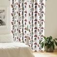thumbnail image 2 of Ambesonne London Window Curtains, Big Ben Tower Bridge UK, Each 28" W x 95" L, Violet Blue Sand Brown, 2 of 4
