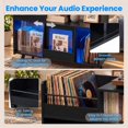 Airfind Record Player Stand with LED Lights, Power Outlets, Open ...