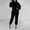 Black, variant on Women Autumn And Winter Sequins Small Fragrance Leisure Sports Long Sweater Pencil Pants Respirator Two Piece Suit Women Overall Homecoming Pantsuits for Teens Winter Women Clothes Casual Outfits Ski