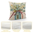 thumbnail image 4 of SHANXI Spring Summer Pillow Covers Sky Blue Outdoor Farmhouse Decor Leaves Decorations Vase Home Sweet Home Linen Cushion Case Gifts for Home Decor 22x22in, 4 of 5