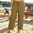 thumbnail image 2 of Womens Wide Leg Pants Drawstring Loose Baggy High Waisted Barrel Pants Summer Lounge Trousers with Pockets, 2 of 5
