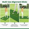 thumbnail image 4 of Costway 5 x 3 FT Golf Hitting Mat Artificial Indoor Outdoor Turf Golf Training Mat 32 mm, 4 of 8