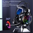 thumbnail image 4 of Wired Gaming Headphone Portable Rotatable Microphone 20-20KHz PC Notebook Computer Net Bar Music Listening Game Playing Headset with Sound Card Black, 4 of 9