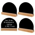thumbnail image 2 of 4x Mini Tableau Noir Amovible en Bois Double Base en Bois Demi-Rond Tableau de Messages+base, 2 of 9