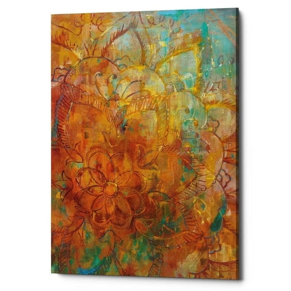 Epic Graffiti 'Bohemian Abstract Bright' by Danhui Nai, Canvas Wall Art, 12"x16"