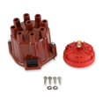 thumbnail image 2 of MSD Ignition Distributor Cap and Rotor Kit 8442 For Use With MSD/GM Points Style Distributors; Bolt Down; Socket Style Posts; Brown, 2 of 5