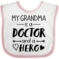 thumbnail image 3 of Inktastic My Grandma is a Doctor and a Hero Boys or Girls Baby Bib, 3 of 4