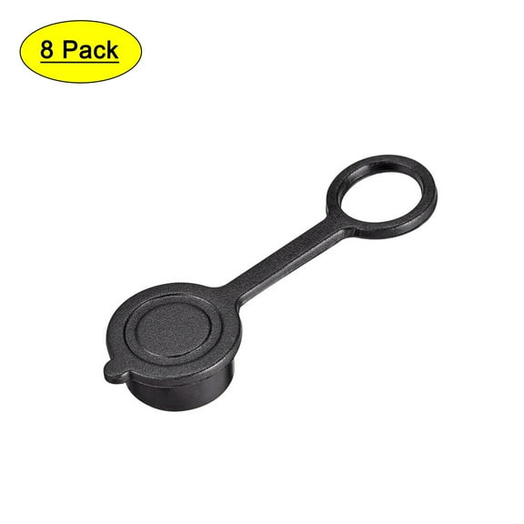 8pcs GX12 Aviation Connector Plug Cover, Waterproof Plastic Cap,Black