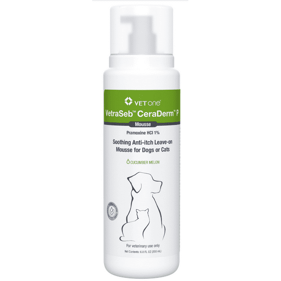 VETONE VetraSeb P Anti-Itch Mousse for Dogs & Cats 200 mL 6.8oz